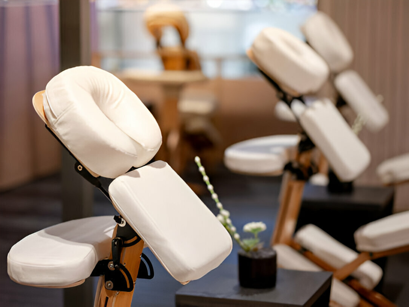 Relaxing massage therapy session